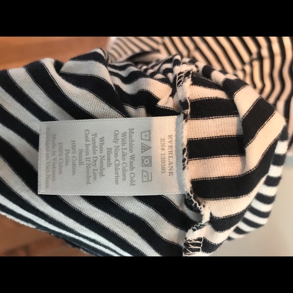 Everlane Navy and White Striped T-Shirt Dress - Picture 5 of 5